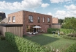 Halfopen nieuwbouwwoning in de Honzebroekstraat te Roeselare.