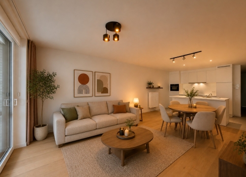 Gelijkvloers nieuwbouwappartement met voor- & achtertuin te Tielt (Meulebeke)!