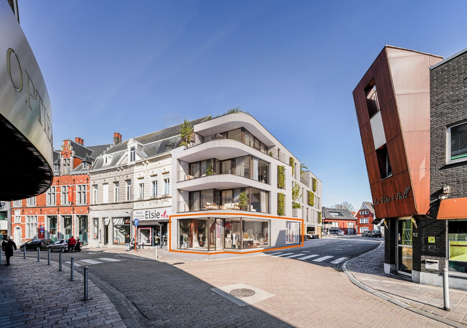 Nieuwbouwproject met handelsruimte en 6 luxueuze appartementen in hartje Tielt!