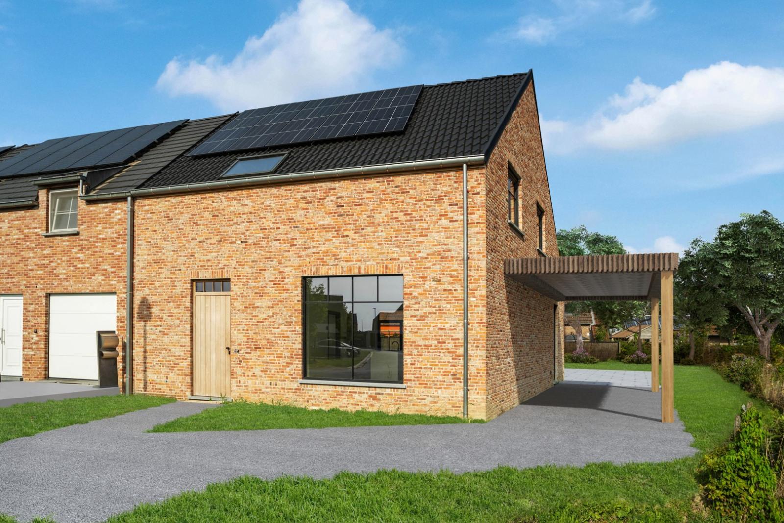Halfopen nieuwbouwwoning met 3 slaapkamers in een doodlopende straat te Roeselare!