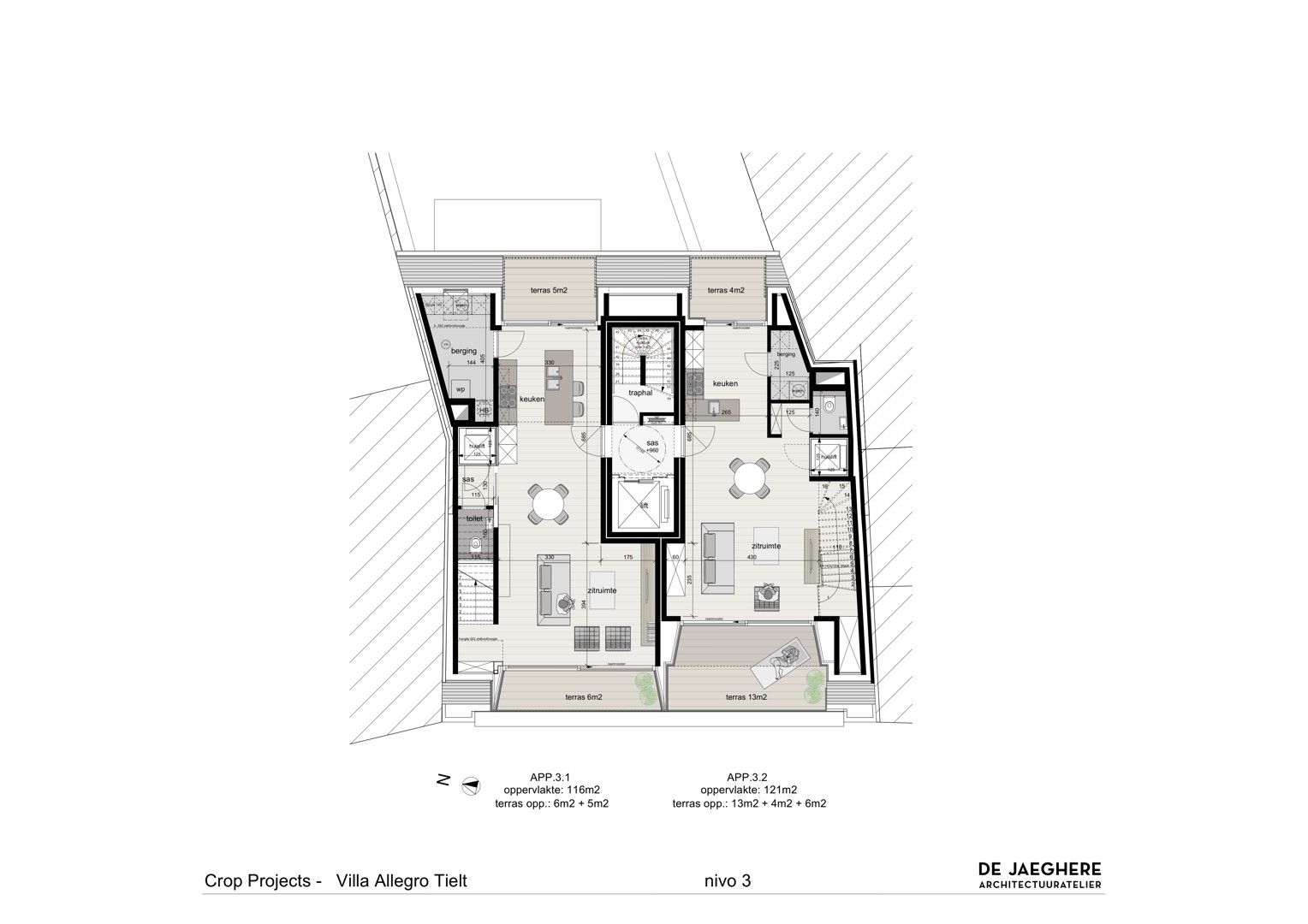 Nieuwbouw duplex appartement in residentie 'Villa Allegro' in het hartje van Tielt!
